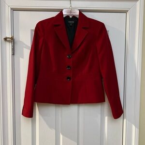 Ladies Size 2P Kasper Red Women's Blazer GUC